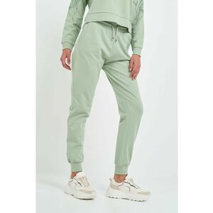 Pantaloni sport dama cu buzunare si logo aplicat - Verde imagine