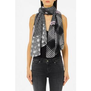 Esarfa cu model in carouri si houndstooth imagine