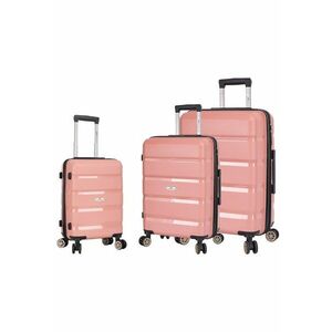 Set Trolere Polipropilena - Madisson - SW43603 - 4 Roti Duble - Cifru TSA - 3 Piese - Rose imagine