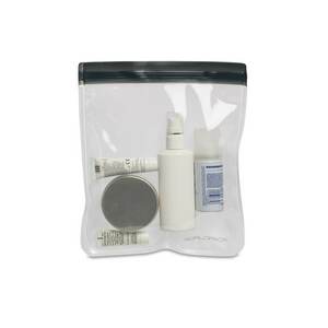 Punga pentru cosmetice - PVC - pentru bagaj de cabina - inchidere Ziplock - F10459 - Transparent imagine