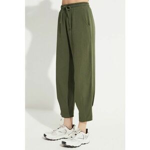 Pantaloni de trening crop cu snur de ajustare imagine