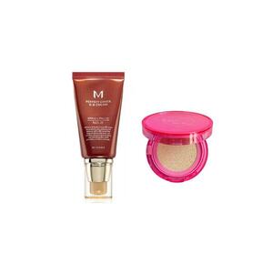 Pachet Crema BB cu protectie UV ridicata SPF42/PA+++ (No.21/Light Beige) 50ml + Pudra Love Me Cushion #21 SPF50+ PA++++ - IZEZE - 14 g imagine