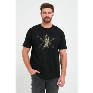 Tricou barbat cu imprimeu astronaut si logo - Negru - imagine