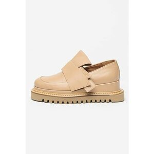 Pantofi loafer wedge de piele imagine