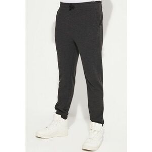 Pantaloni de trening din amestec de bumbac cu model uni imagine