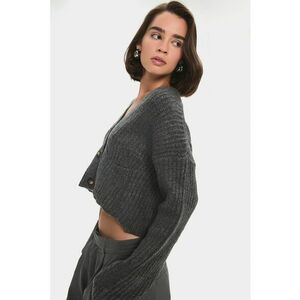 Cardigan crop cu decolteu in V imagine