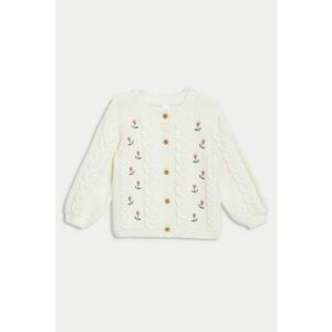 Cardigan cu model torsade si broderie imagine