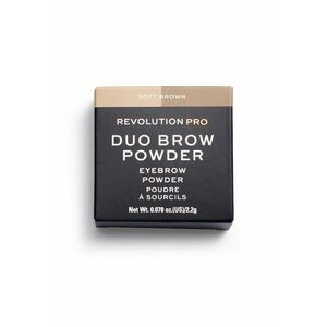 Pudra pentru sprancene Revolution PRO Duo - Soft Brown - 2 -2 g imagine