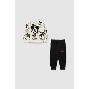 Set de pantaloni de trening cu snur si bluza de trening cu imprimeu - 2 piese imagine