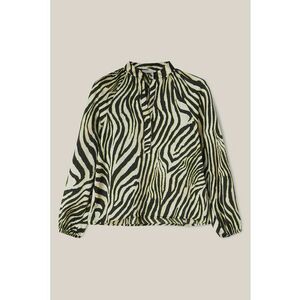 Bluza cu guler tunica si imprimeu zebra imagine