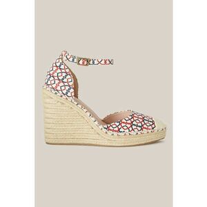 Sandale wedge tip espadrile cu model imagine