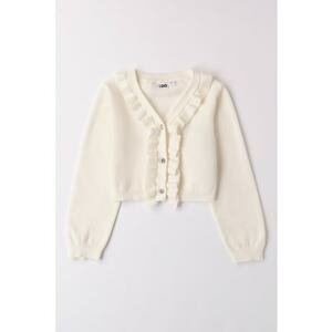 Cardigan crop cu volane imagine