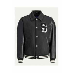 Jack&Jones Geaca bomber Carter 12260455 Negru Regular Fit - Poliester imagine