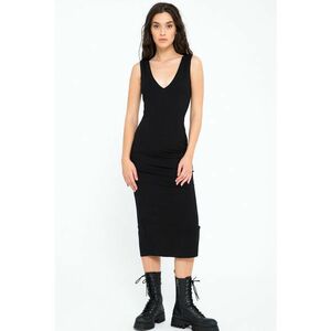 Rochie midi cu decolteu in V imagine