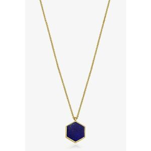 Colier de argint placat cu 2 microni de aur de 14K si decorat cu lapis lazuli imagine