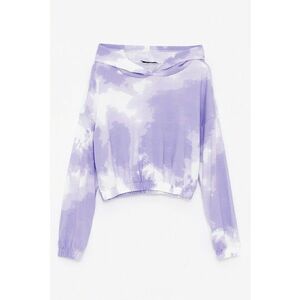 Hanorac crop cu model tie-dye imagine