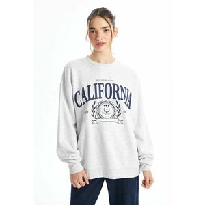 Bluza de trening cu decolteu la baza gatului - imprimeu si maneci raglan imagine