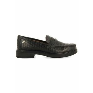 Pantofi loafer din piele cu toc masiv imagine