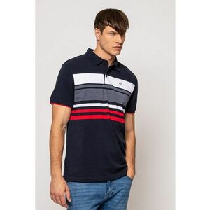 S - Tricou polo cu model in dungi Drum imagine