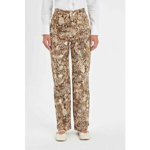 Pantaloni drepti cu animal print imagine