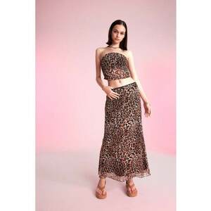 Fusta midi cu animal print imagine