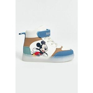 Pantofi sport mid-high din piele ecologica cu imprimeu cu Mickey Mouse imagine