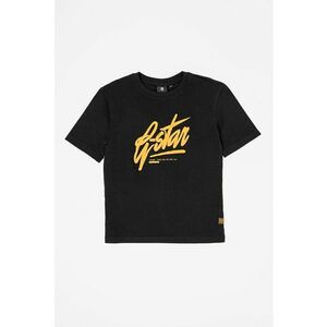 Tricou cu decolteu la baza gatului si imprimeu logo g imagine