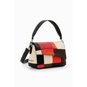 Geanta crossbody de piele ecologica cu aspect colorblock imagine