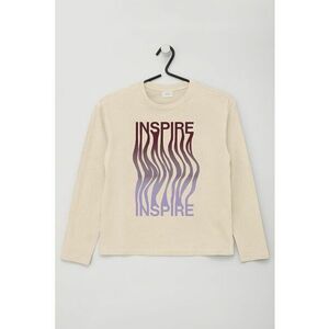 Bluza de bumbac cu imprimeu text imagine