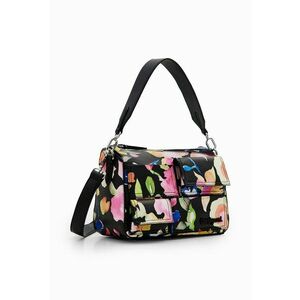 Geanta crossbody cu imprimeu abstract si buzunare multiple imagine