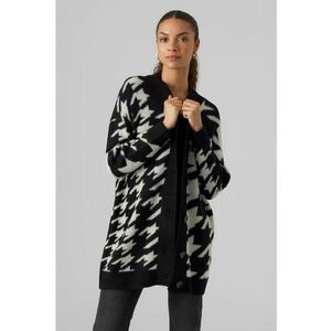 Cardigan cu nasturi si model houndstooth imagine