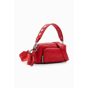 Geanta crossbody de piele ecologica cu logo in relief imagine