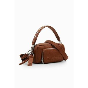 Geanta crossbody de piele ecologica cu logo in relief imagine