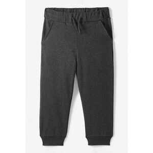 Pantaloni uni de trening din amestec de bumbac cu snur imagine