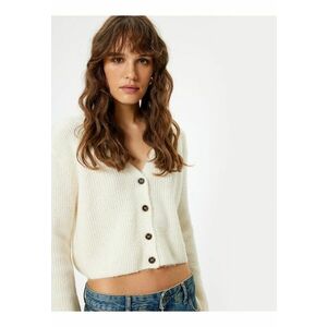 Cardigan crop cu decolteu in V imagine