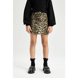 Fusta din denim cu animal print imagine