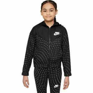 Nike NSW WINDRUNNER AOP Geacă de fete, negru, mărime imagine