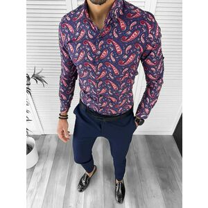 Camasa barbati bleumarin slim fit B1319 W15-1.2.3 imagine