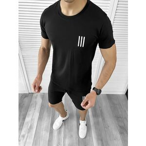 Trening barbati negru pantaloni + tricou 10588 P19-2.2 imagine