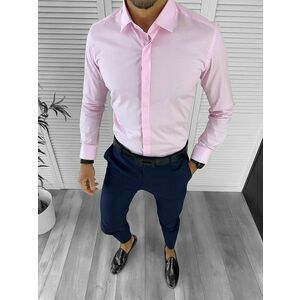 Camasa barbati roz slim fit 13006 imagine