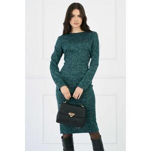 Rochie DY Fashion office conica din tricot verde imagine