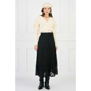 Fusta midi eleganta din dantela neagra imagine