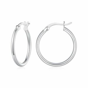 Cercei din argint Silver Hoops L imagine