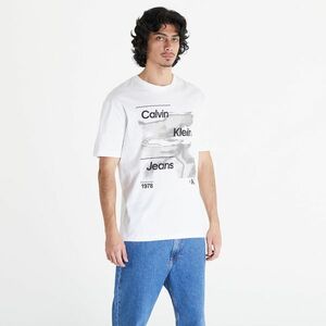 Tricou Calvin Klein Jeans Diffused Logo Short Sleeve Tee Bright White imagine