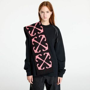 Eșarfă Off-White Kids Arrow Diag Scarf Black/ Pink imagine