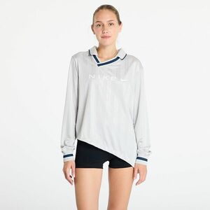 Tricou Nike Sportswear Collection Women's Dri-FIT Jacquard Long-Sleeve Jersey Top Lt Iron Ore/ Flax/ White imagine