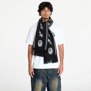 Eșarfă A BATHING APE Jacquard Bape Logo Long Scarf M Black imagine