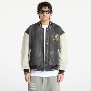 Bomber Patta Homerun Denim Varsity Jacket UNISEX Black imagine