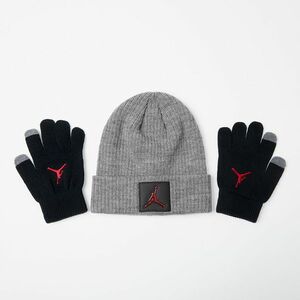 Jordan Metal Jumpman Patch Beanie Set Carbon Heather imagine