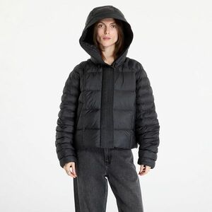 Jacheta Nike Sportswear Swoosh Puffer PrimaLoft® Therma-FIT Oversized Hooded Jacket Black/ White imagine